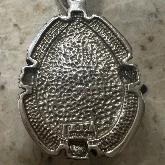 CAROLYN POLLACK turquoise with inlay accent pendant - Picture 7 of 8